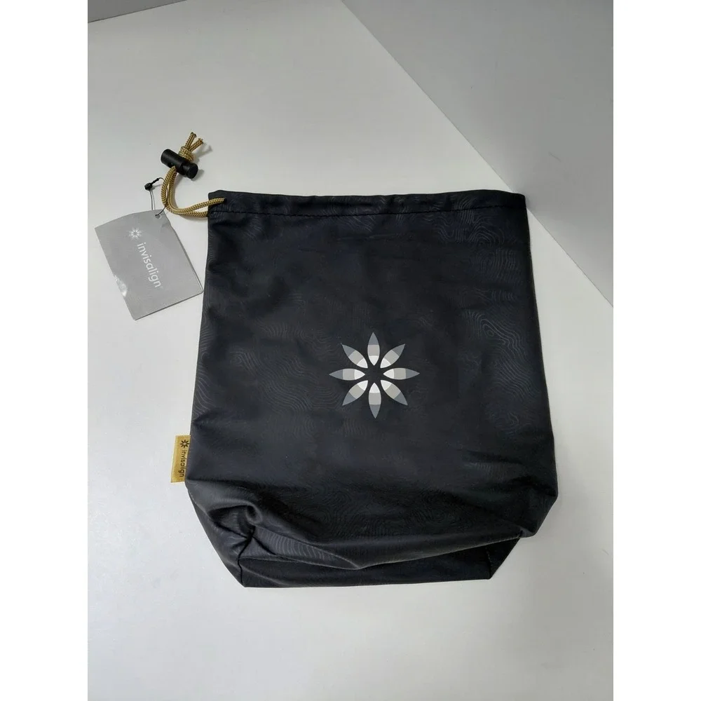 Invisalign Storage Bag 9 X‎ 11 Black Adjustable Case Pouch Reusable NWT
